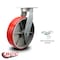 Service Caster 10 Inch Heavy Duty Red Poly on Cast Iron Wheel Swivel Caster with Swivel Lock SCC-KP92S1030-PUR-RS-BSL - alternate 4
